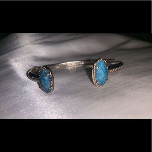 Elton Gold Bracelet In Aqua Howlite